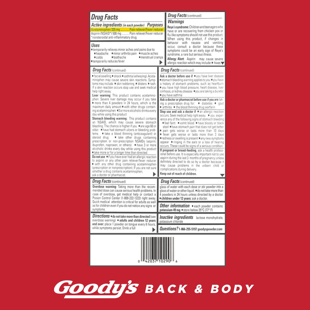 Goody's Back and Body Pain Relief Powder, 24 ct (Pack of 4) Goody'sBuy Supplements Australia