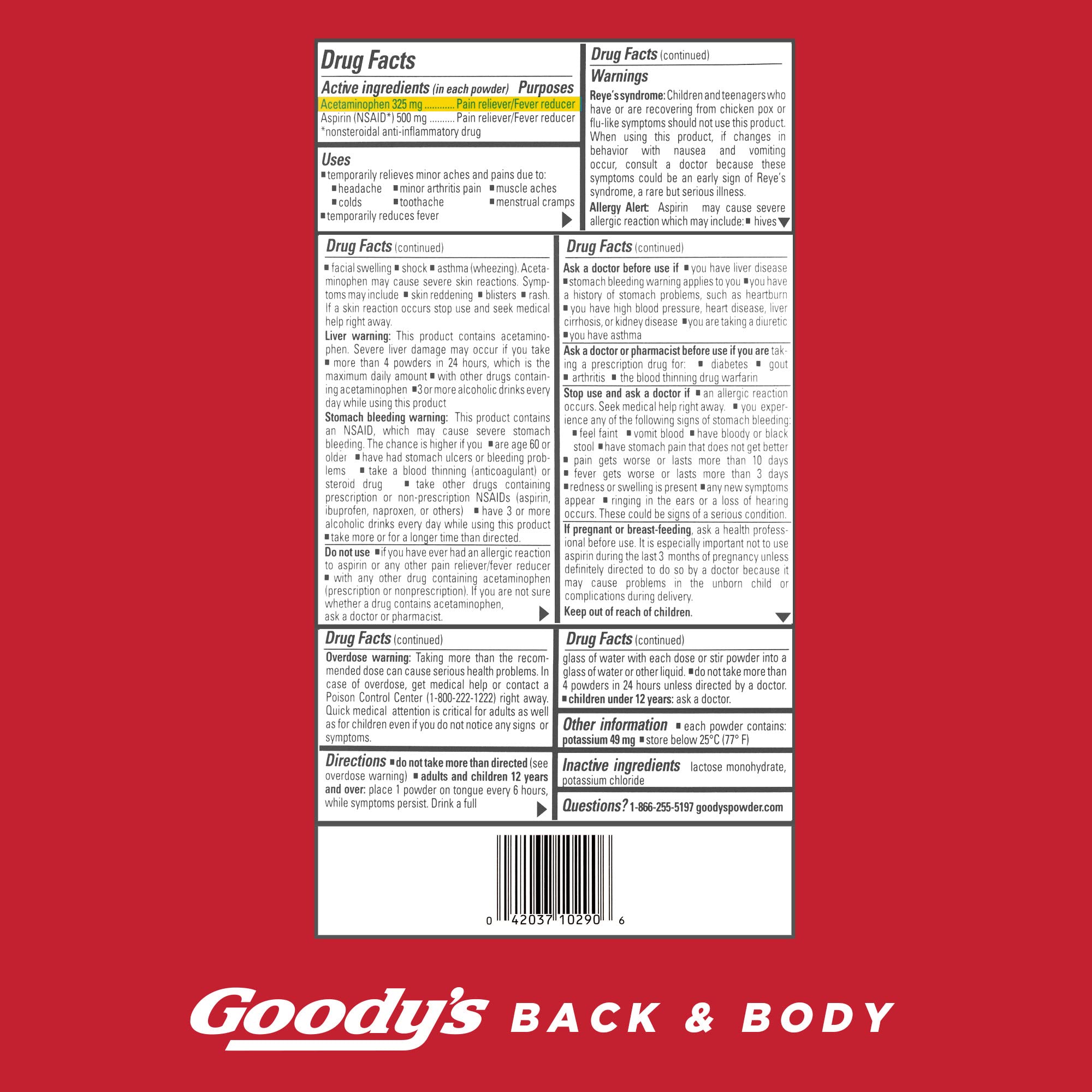 Goody's Back and Body Pain Relief Powder, 24 ct (Pack of 4) Goody'sBuy Supplements Australia
