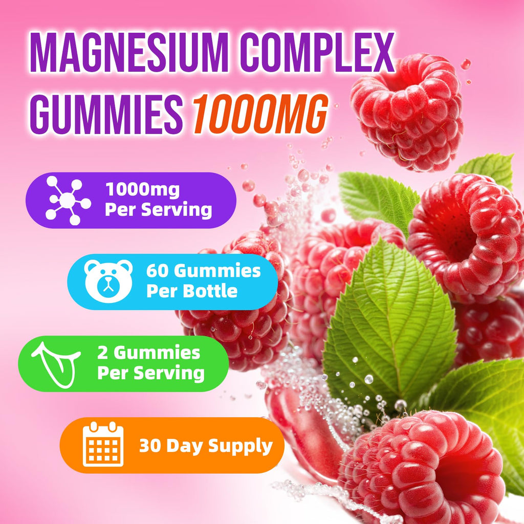 2 Pack Magnesium Complex Gummies – with 12 Forms of Magnesium Plus Vitamins B6, B12 & C. Vegan Strawberry Gummies to Support Mood, for Adults, 120 Count BVIVLOO buy supplements Au