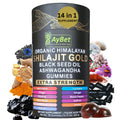 AyBet Organic Himalayan Shilajit Gold Gummies for Men and Women, Black Seed Oil, Ashwagandha, Ginseng, Turmeric, Gokshura, Lion's None, Lab Tested,%75 Fulvic Acid, No Sugar Added, Halal, 90Gummy AyBetBuy Supplements Australia