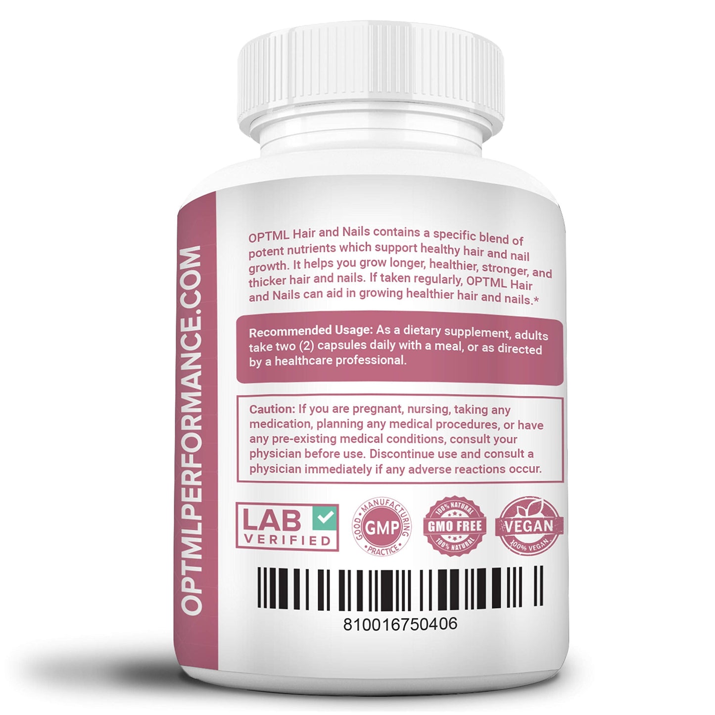 OPTML Hair and Nail Vitamins for Hair Growth and Thickness, Biotin-Infused Hair Pills, Hair Vitamins for Faster Hair Growth and Healthy Nails, for Women and Men, 60 Capsules OPTML buy supplements Au