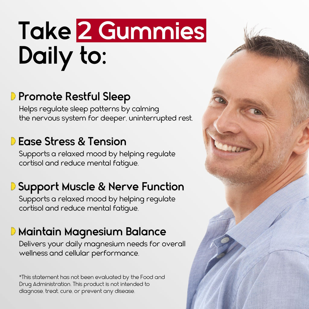 Magnesium Glycinate Gummies 400mg - Sleep Gummies for Kids & Adults - Magnesium Glycinate Chewable High Absorption for Muscle Recovery, Better Sleep & Relaxation (Gojiberry) PharmlitaliaBuy Supplements Australia