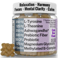 L-Tyrosine L-Theanine Methylated Vitamin B Complex Magnesium Glycinate Probiotic Fiber for Kids Adults Men Women w. Chicory Root Inulin 5-MTHF B12 P5P B6 B9 B5 B3 Powder Capsule Pill Supplement Alt SHIZAMBuy Supplements Australia