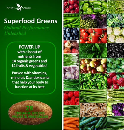 Potent Garden Daily Nutrition Bundle – Superfood Greens + Multivitamin Potent Garden buy supplements Au