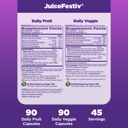 Natrol JuiceFestiv, Vitamins and Supplements for Nutrition & Well-Being, Antioxidants for Cellular Health, 90 Capsules (2-Count), Up to a 45 Day Supply NatrolBuy Supplements Australia