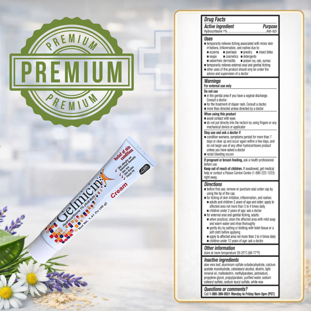 Gelmicin Cream 40g Skin Allergies, Skin Itch, Skin Rashes, Poison Ivy Relief- Contains 1.41 oz Gelmicin buy supplements Au