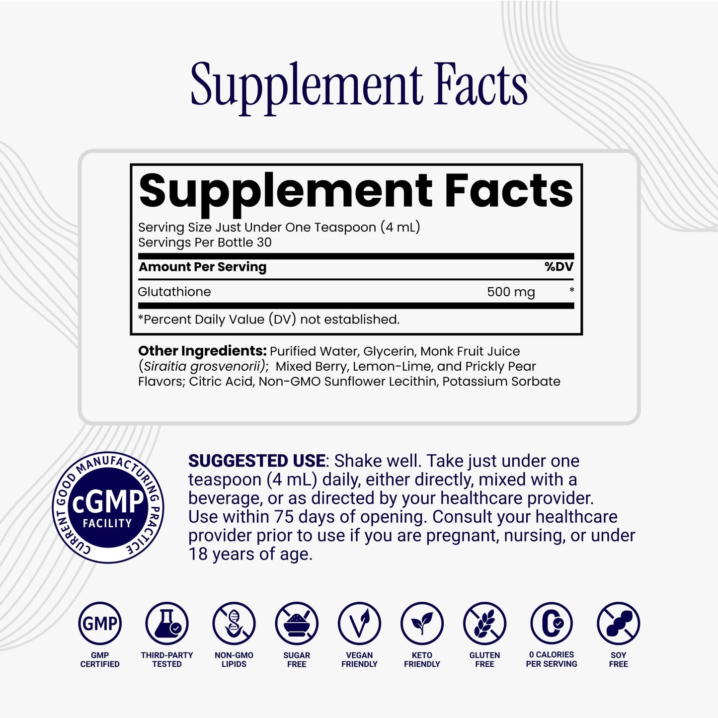 Rho Nutrition Liposomal Glutathione - Ultra High Absorption Liquid Glutathione Supplement - Supports Natural Detoxification, Immune System, Skin Health