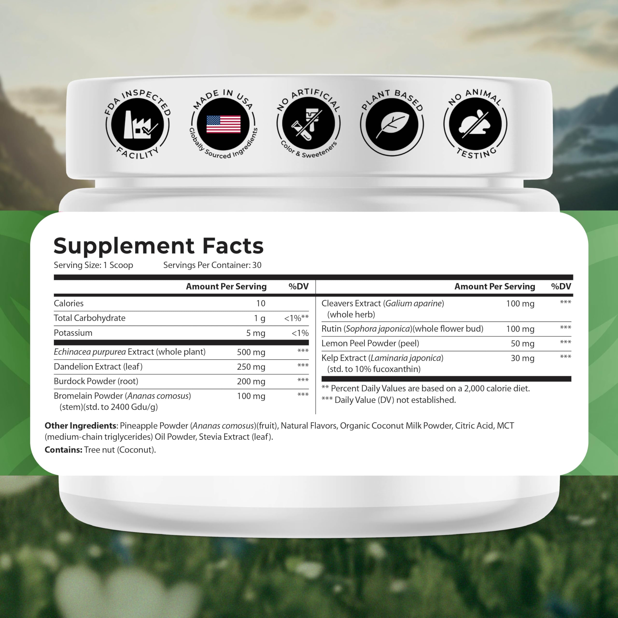 Lymph Go - Lymphatic Drainage Supplement for Women & Men - Lymph System Support - with with Bromelain, Echinacea, Burdock Root, Dandelion, Rutin, Kelp & More - 4.06 Oz - 30 Servings - Tropical Flavor NATURES BLAST buy supplements Au