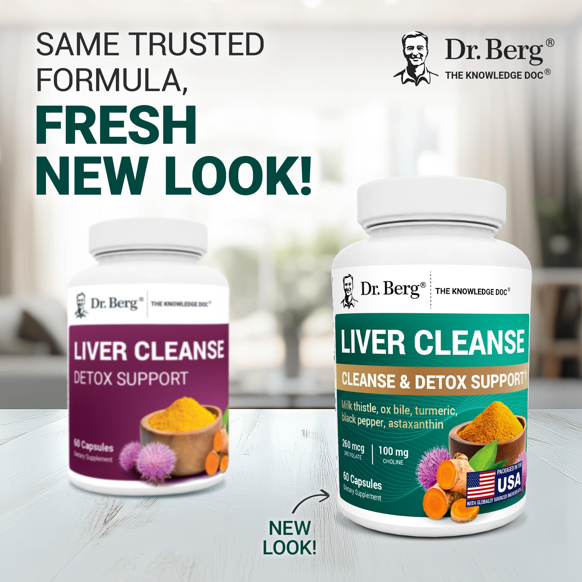 Dr. Berg Liver Cleanse Detox Capsules w/Unique Blend of Milk Thistle, Ox Bile & Folate - Liver Supplement Includes Turmeric, Black Pepper & Choline - 60 Capsules Dr. Berg NutritionalsBuy Supplements Australia