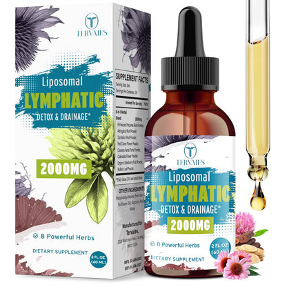 Tervaies Liposomal Lymphatic Drainage Drops 2000mg – Herbal Blend with Elderberry & Echinacea – 2 FL OZ Tervaies buy supplements Au