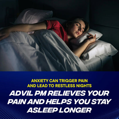 Advil PM Liqui-Gels Pain Reliever and Nighttime Sleep Aid, Pain Medicine with Ibuprofen for Pain Relief and Diphenhydramine HCL for a Sleep Aid - 40 Liquid Filled Capsules - Back to College AdvilBuy Supplements Australia