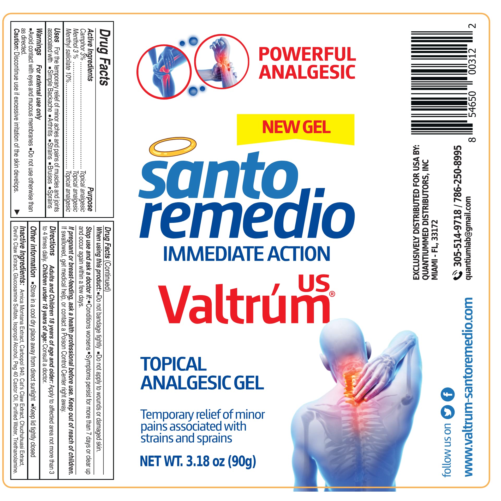 Valtrum Fast and Effective Relief. The only Natural Components Gel for External use with Powerful Action, Whose Effects are perceived Within 40 Seconds of Being Used. ValtrumBuy Supplements Australia