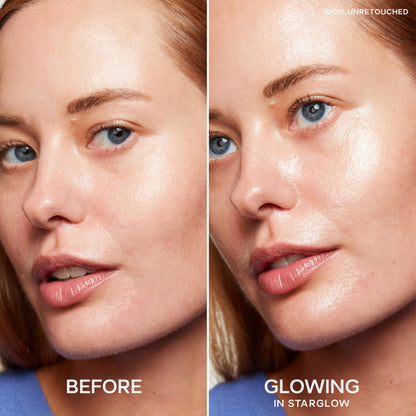 Saie Glowy Super Gel - Hydrating Makeup Primer and Illuminating Glow Serum Enriched with Vitamin C and Squalane Oil - All-Over Liquid Highlighter Makeup for Instant Glass Skin - Starglow (1 oz) SaieBuy Supplements Australia