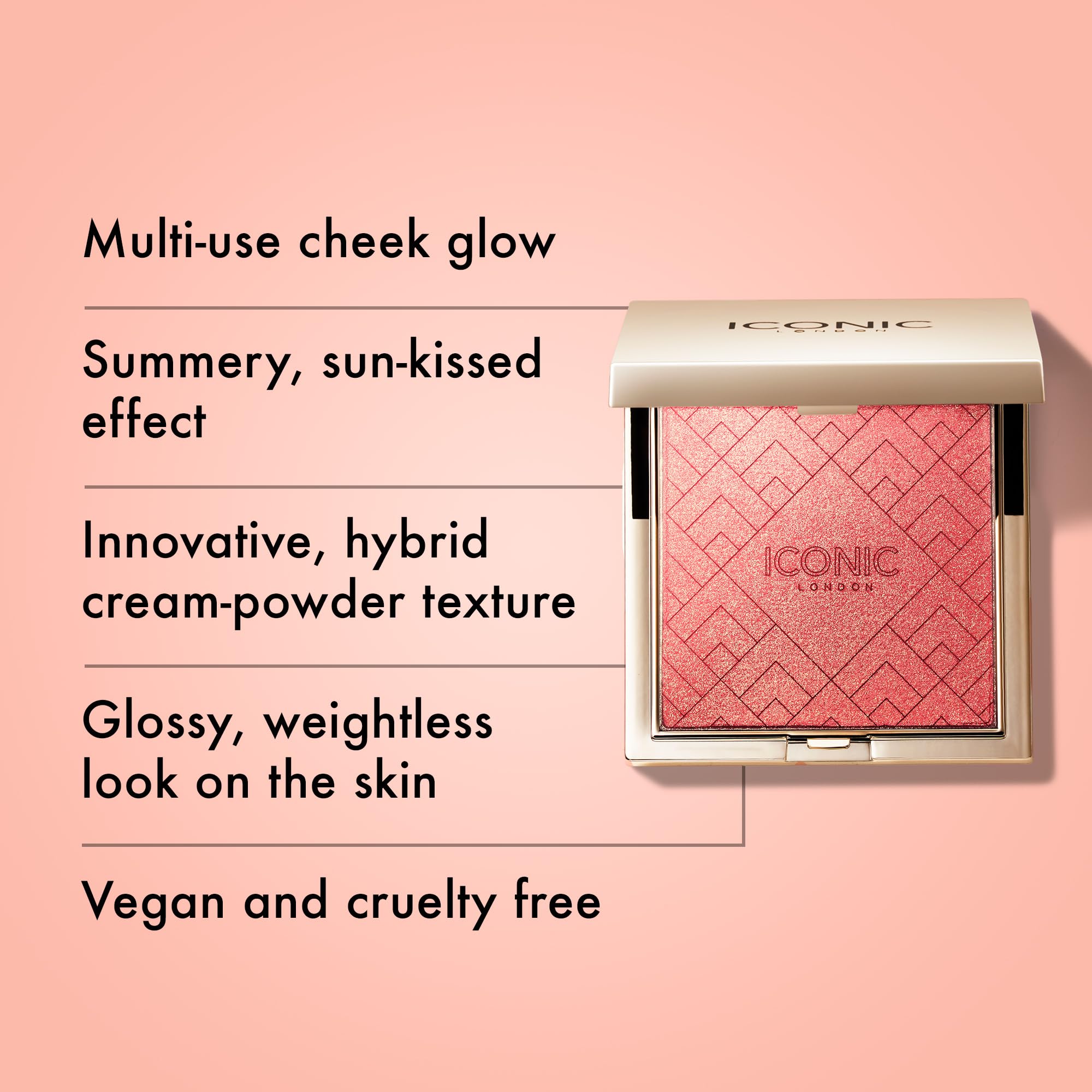 ICONIC LONDON Kissed by the Sun | Multi-Use Blush, Bronzer, & Highlighter, For All Skin Types, Cruelty-Free, Vegan Makeup, (Hot Stuff) 0.17 oz ICONIC LONDON buy supplements Au