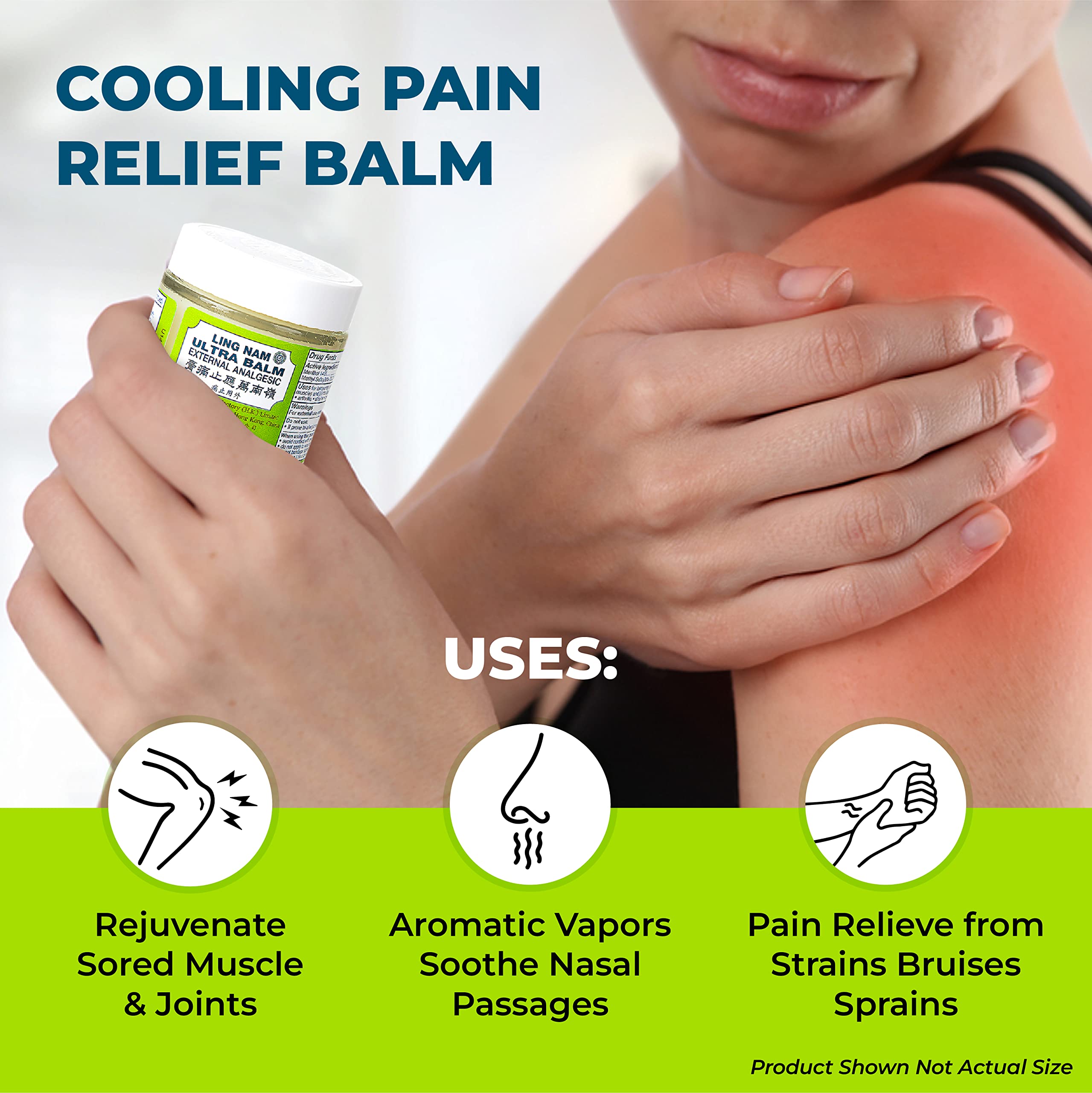 Ling Nam Ultra Balm External Analgesic, for Cooling Pain Relief Simple Backache Arthritis Strains Bruises Sprain, Muscle Pain, Muscle Soreness,0.7oz/19.8g Ling NamBuy Supplements Australia