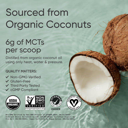 Sports Research Organic MCT Oil Powder - Keto & Vegan MCTs C8, C10 from Coconuts - Fatty Acid Brain & Body Fuel*, Non-GMO & Gluten Free - Unflavored, Perfect in Coffee, Tea & Protein Shakes - 10.6 oz Sports Research buy supplements Au