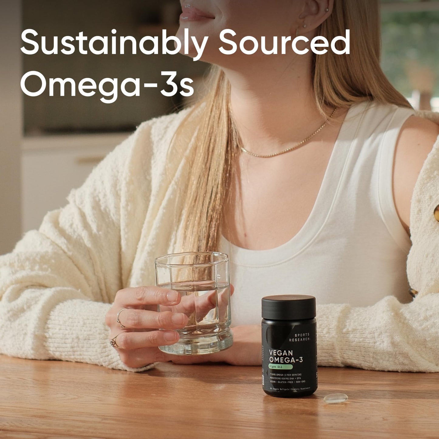 Sports Research Vegan Omega-3 Fish Oil Alternative from Algae Oil - Highest Levels of Vegan DHA & EPA Fatty Acids | Non-GMO Tested & Vegan Certified - 60 Veggie Softgels (Carrageenan Free) Sports Research buy supplements Au