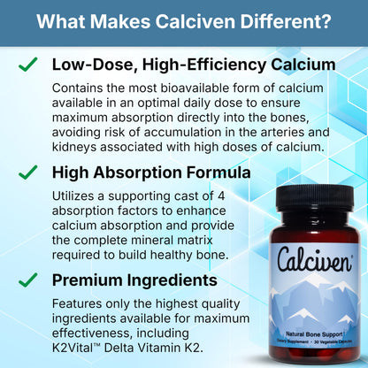 Calciven - Natural Bone Support Supplement - Non-GMO, Gluten-Free