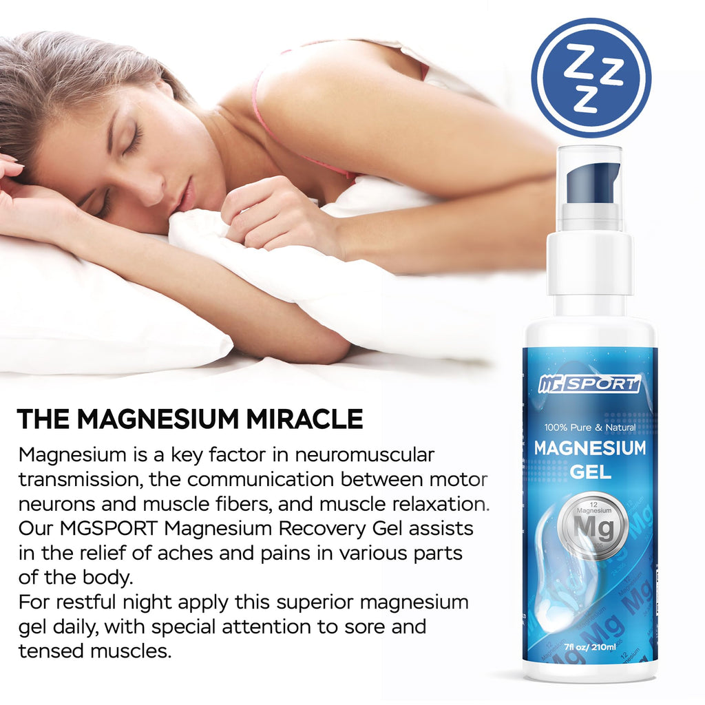 MgSport Magnesium Gel Dead Sea Magnesium - Gentle Topical Gel for Leg Cramps and Muscle Recovery Without Stinging - 20% More Potency Than Magnesium Oil Sprays - 1,000 Pumps MgSportBuy Supplements Australia