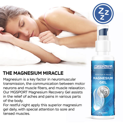 MgSport Magnesium Gel Dead Sea Magnesium - Gentle Topical Gel for Leg Cramps and Muscle Recovery Without Stinging - 20% More Potency Than Magnesium Oil Sprays - 1,000 Pumps MgSportBuy Supplements Australia