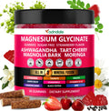 Adndale Magnesium Glycinate 400 mg Gummies with Ashwagandha, Magnesium Malate & Taurate, Tart Cherry, Magnolia Bark, Lemon Balm, Passionflower