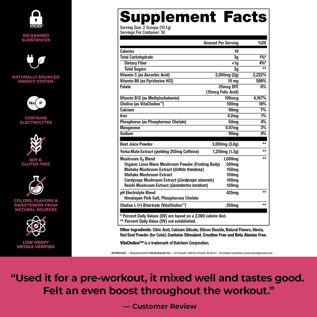 Nutrology Greens & Fruits Powder-Naturally Sourced Superfood, Chocolate (30 Servings) Beet Natural O2, Pre Workout Powder, Passion Fruit Flavor (30 Servings) Nutrology buy supplements Au