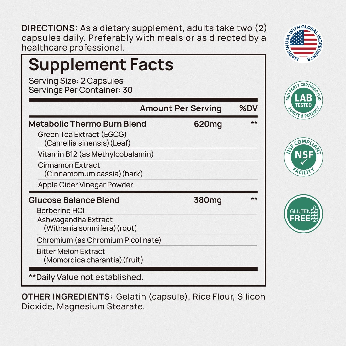 Selerb Metaburn Weight Loss Pills for Women & Men - Appetite Suppressant & Fat Burner, Metabolism Support Weight Loss Supplement with Berberine