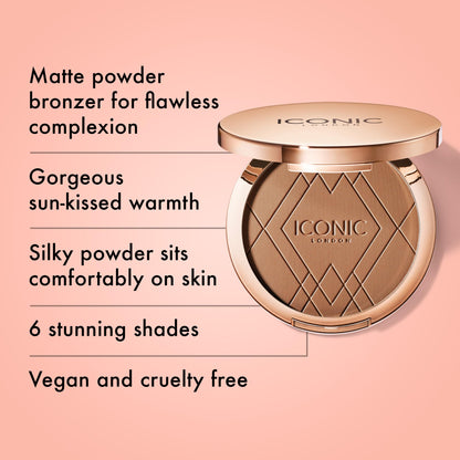 ICONIC LONDON Ultimate Bronzing Powder | Silky Powder, Flawless Matte Finish Bronzer Cruelty-Free, Vegan Makeup, (Warm Bronze) 0.59 oz ICONIC LONDON buy supplements Au