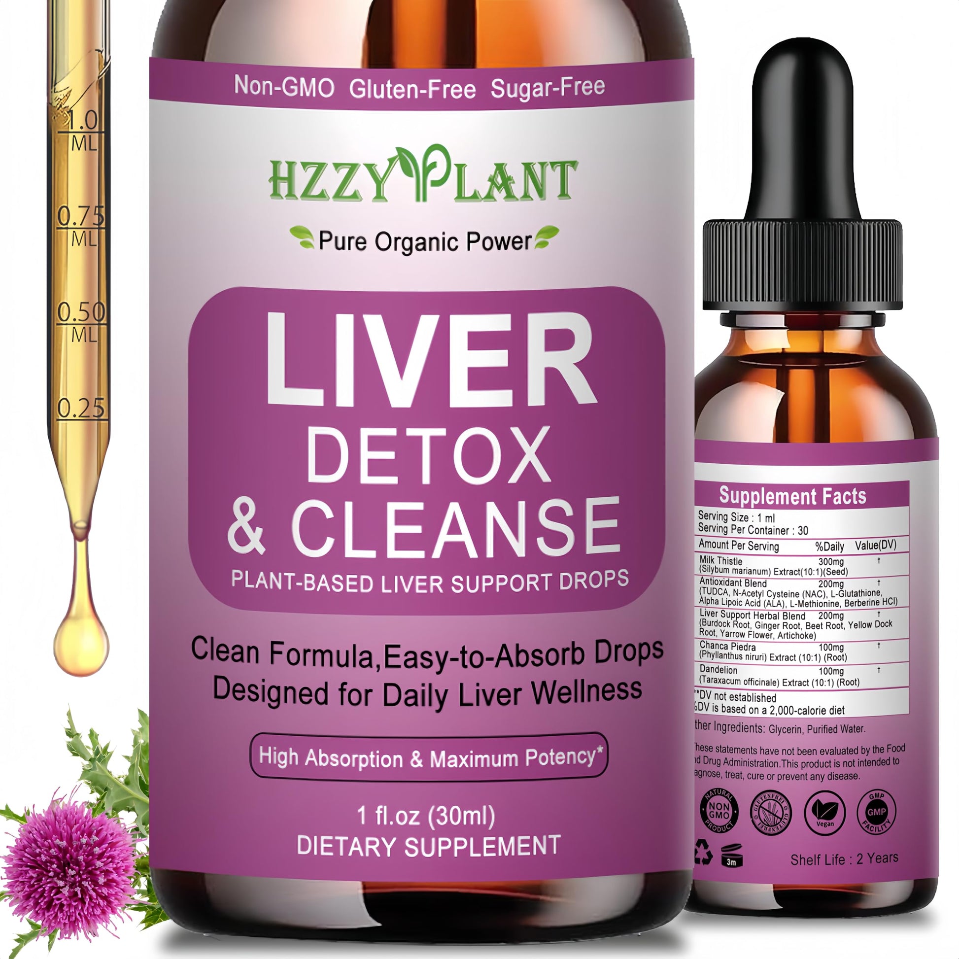 Liver Cleanse Detox & Repair Drops - Liquid Liver Support Tincture with Milk Thistle, Dandelion, Artichoke, TUDCA, NAC, Chanca Piedra - 15-in-1 Advanced Liver Detox Health Supplement - Vegan, Non-GMO HZZYPLANT buy supplements Au