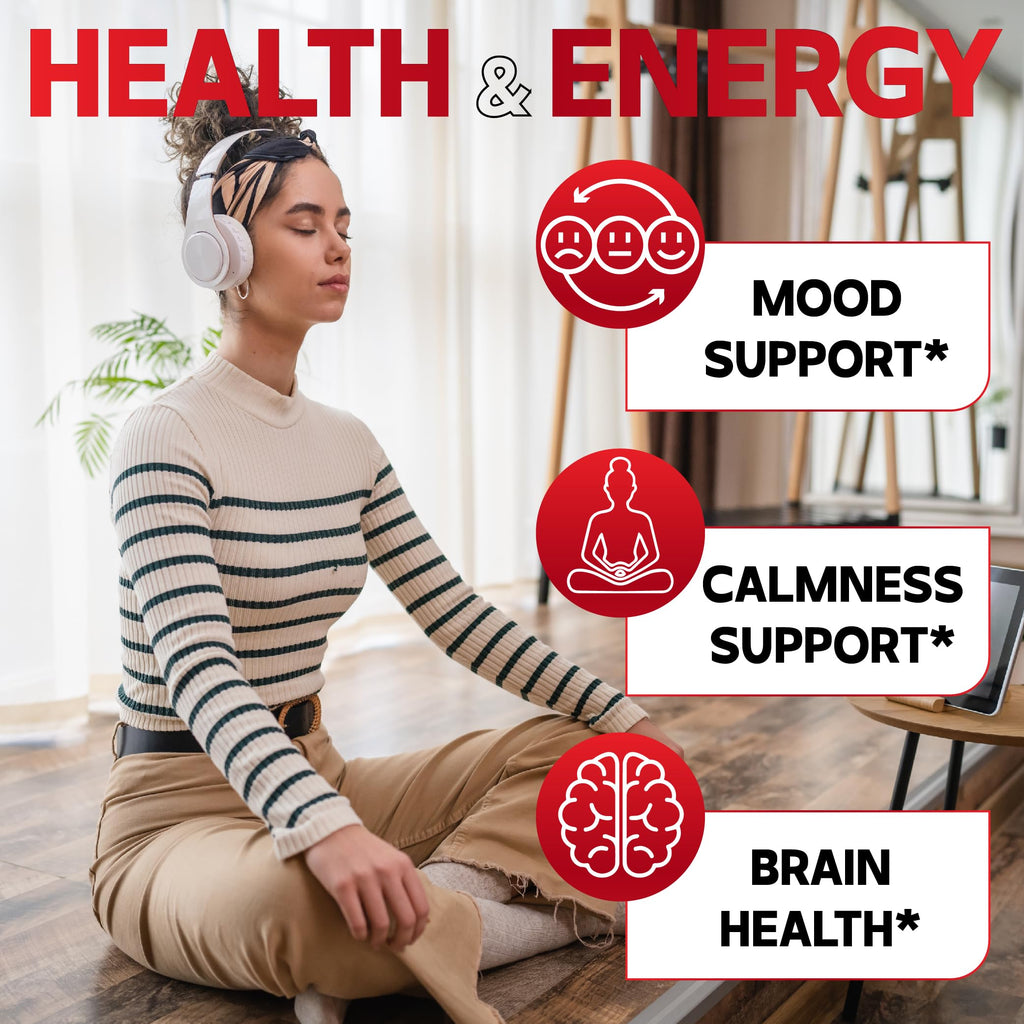 DEDICAD 5 HTP Supplement 1010mg - 60 Capsules - 3in1 Combined with Vitamin B6, L-Tryptophan - Comfortable Mood, Brain Health, Body Management & Immune System Support DEDICAD buy supplements Au
