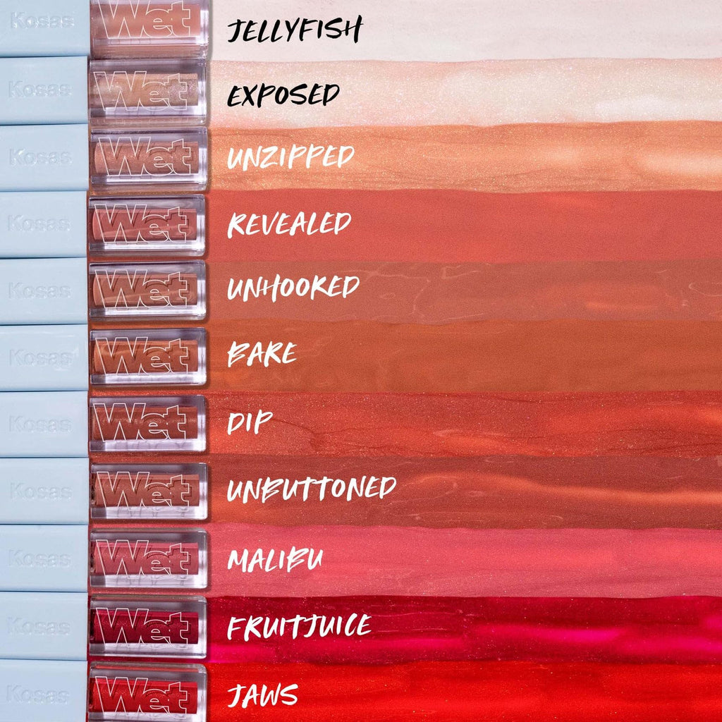 Kosas Wet Lip Oil Gloss - Hydrating Lip Plumping Treatment with Hyaluronic Acid & Peptides, Non-Sticky Finish (Unbuttoned) KosasBuy Supplements Australia