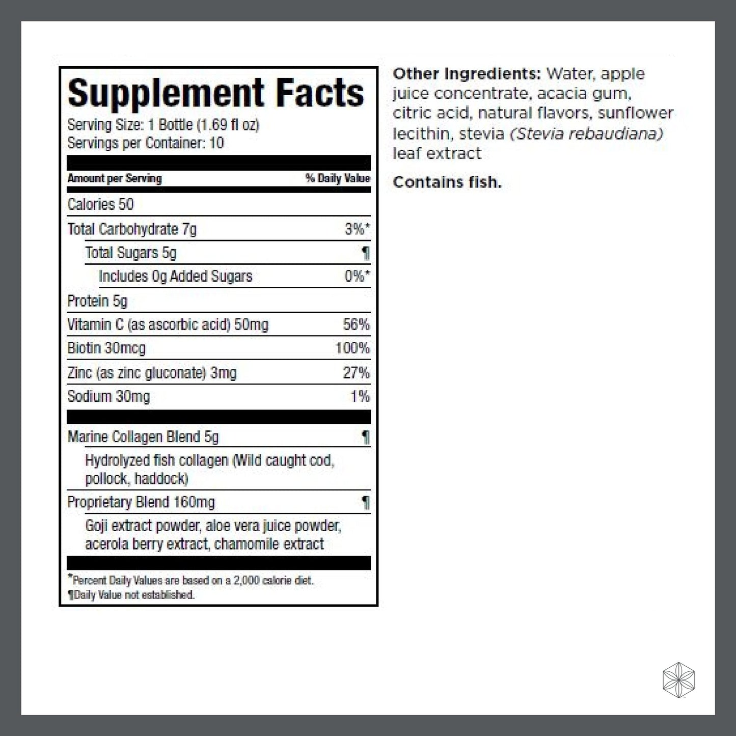 Isagenix Collagen Elixir - Drink with Marine Collagen Peptides - Support a Youthful Appearance with Vitamin C, Zinc & Biotin - 10 Bottles (1 Box)