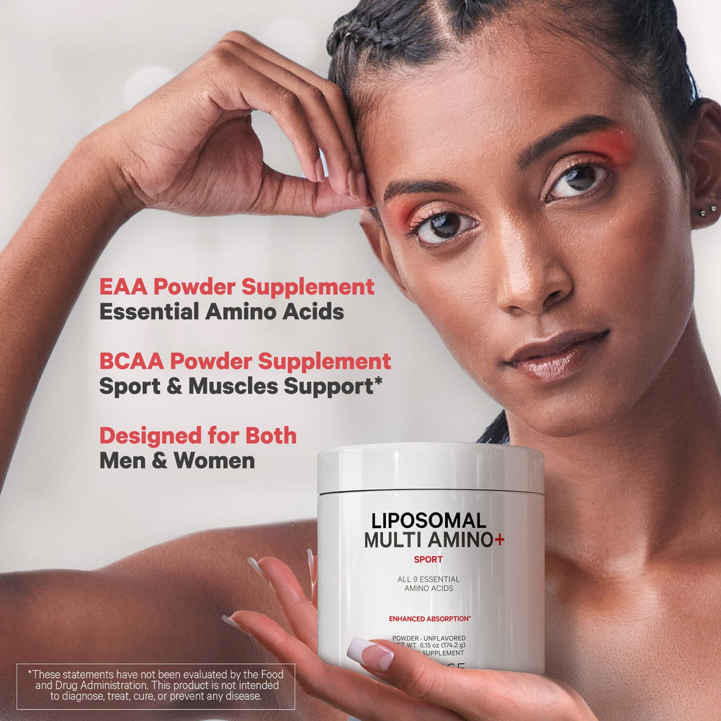 Codeage Liposomal Multi Amino Powder Supplement - BCAA & EAA Supplement All 9 Essential Amino Acids, Branched-Chain Amino Acid, Pre & Post Workout, Unflavored, Liposomal Delivery, Non-GMO, 6.15 oz CodeageBuy Supplements Australia