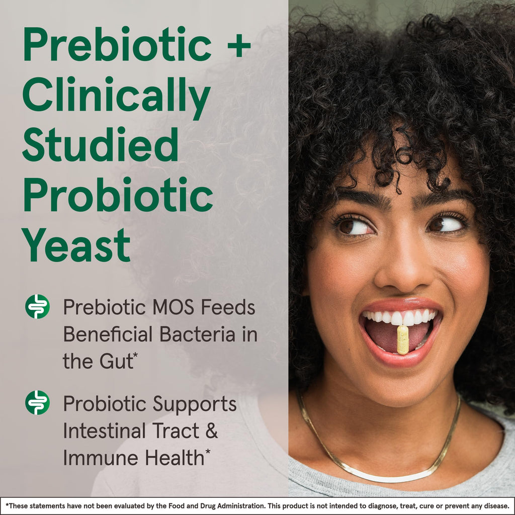Jarrow Formulas Saccharomyces Boulardii + MOS Probiotics for Digestive Health and Intestinal Tract Support - 5 Billion CFU Per Serving - 90 Delayed Release Caps
