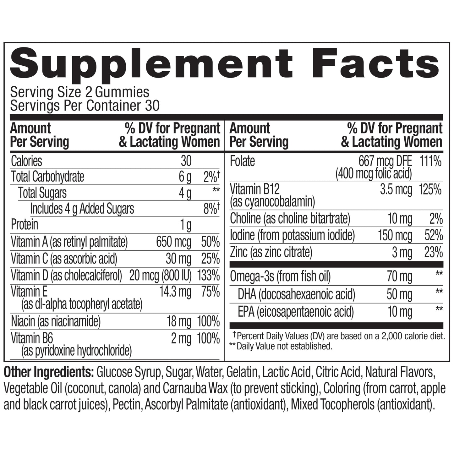 OLLY Prenatal Multivitamin Gummy, Supports Healthy Growth and Brain Development, Folic Acid, Vitamin D, Omega 3 DHA, Chewable Supplement