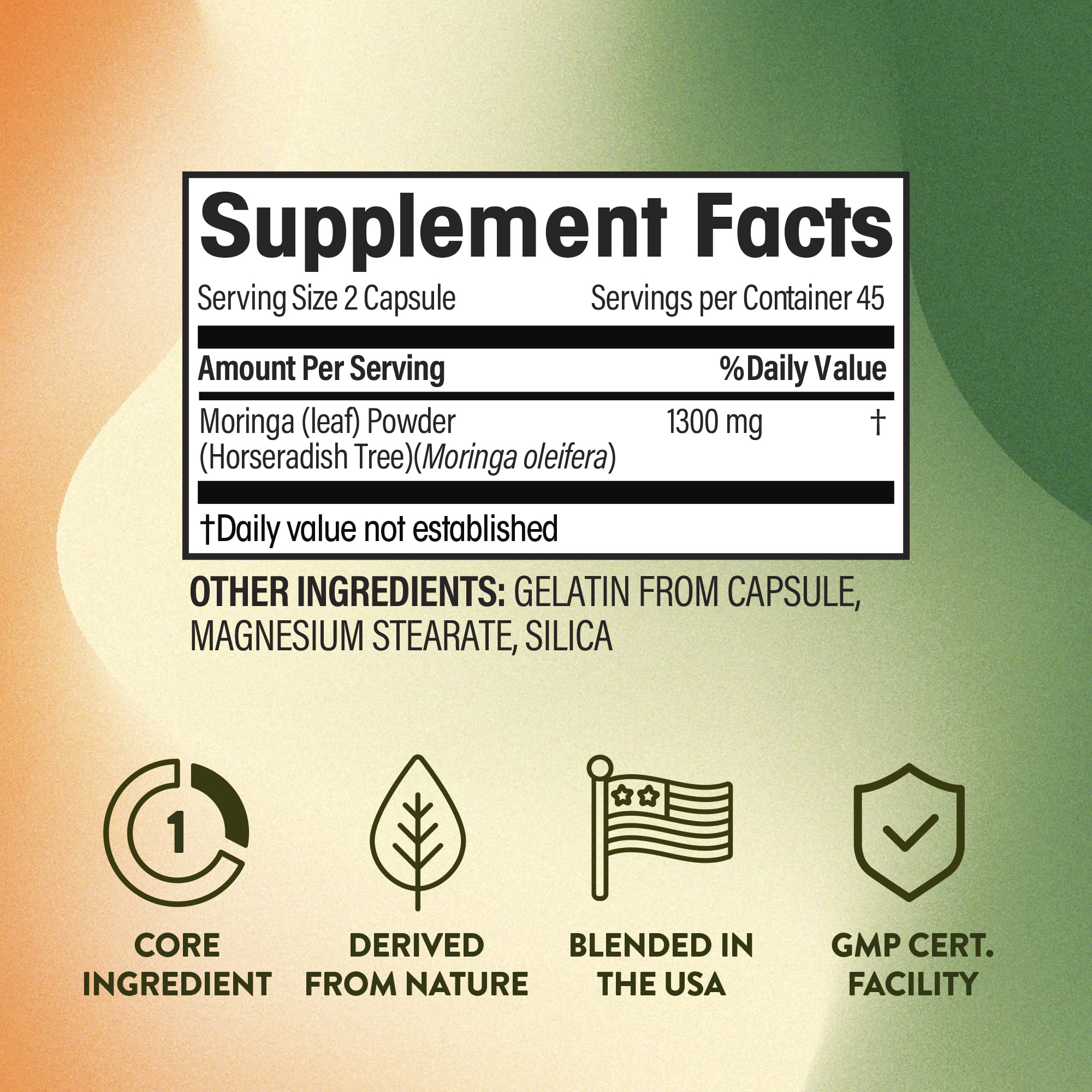 NGL Moringa Capsules 1300mg | Pure Raw Moringa Oleifera Superfood Dietary Supplement | 90 Capsules NGLBuy Supplements Australia