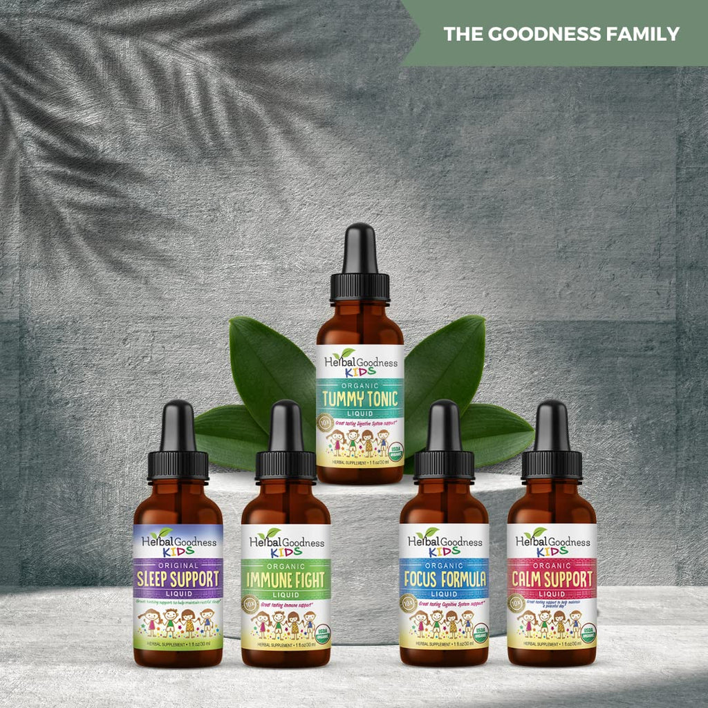Kids Tummy Support Tonic Liquid Extract, Tasty Digestive System Support Supplement for Kids -1oz - Herbal Goodness Herbal GoodnessBuy Supplements Australia