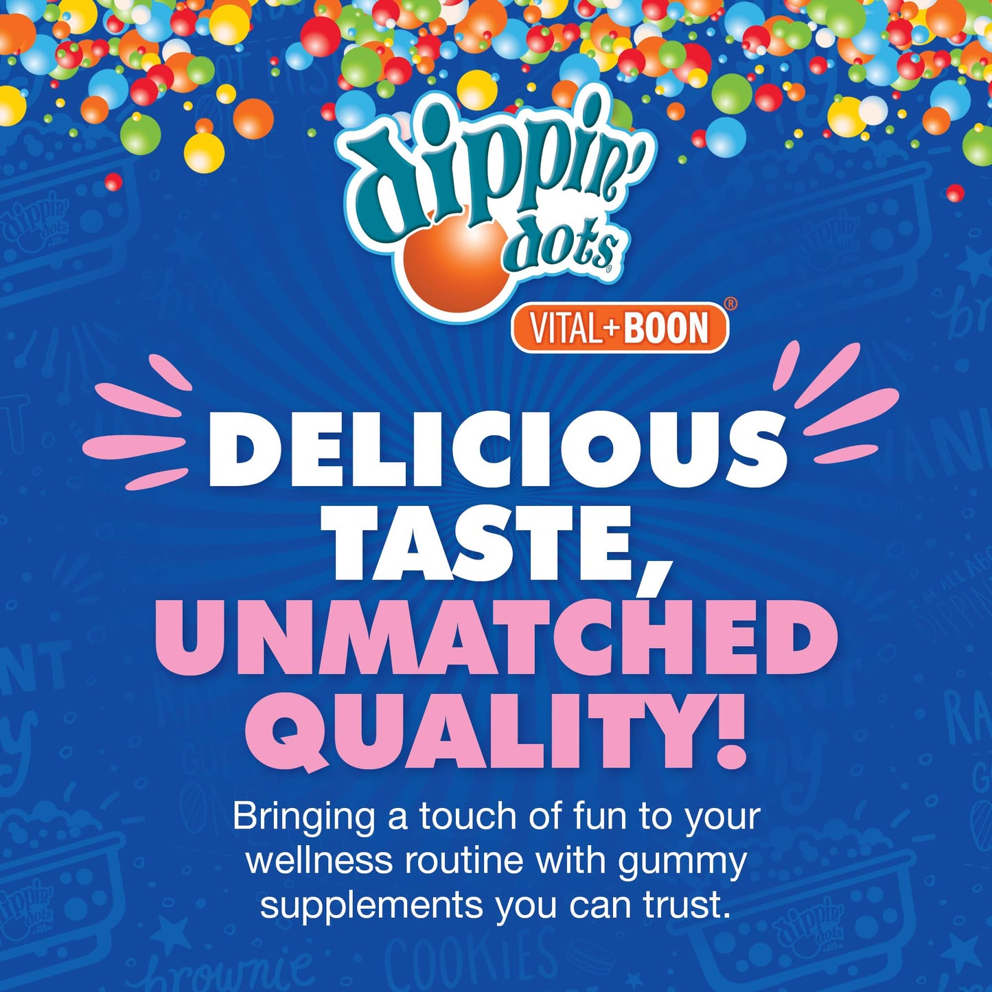 Dippin Dots - Melatonin Gummies for Kids & Adults (60 Days Supply) Strawberry Sunset Creme Flavor | 2.5mg Per Kids Melatonin Supplement for Faster,