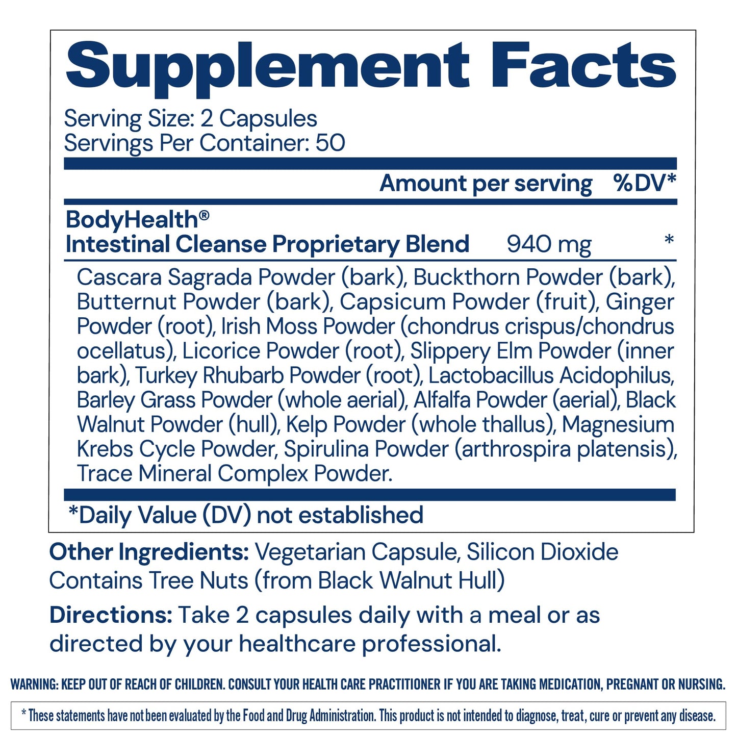 BodyHealth Intestinal Cleanse - Eliminate, Colon Cleanser Detox, Gentle Laxative Pills and Bowel Flush Constipation Relief for Adults, Body Cleanse for Colon Health