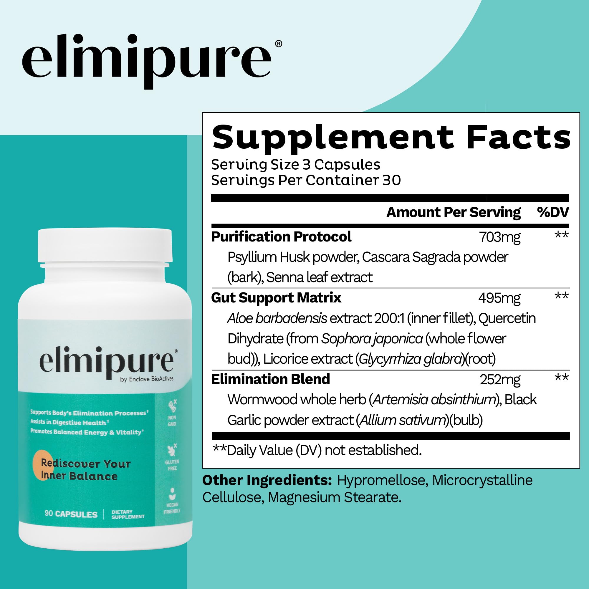 Elimipure Gut Cleanse & Restore Supplement: Natural & Effective Detox Cleanse Capsules | Fortify Your Microbiome | Effortless Morning Stools | Restore Your Gut from the Inside Out Elimipure buy supplements Au