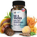 HAPPY FOX Irish Sea Moss Capsules & Mushroom Complex - Organic Seamoss with Adaptogens for Brain Health, 1500mg, 90 Vegan Capsules, Organic Mushroom Supplement HAPPY FOXBuy Supplements Australia