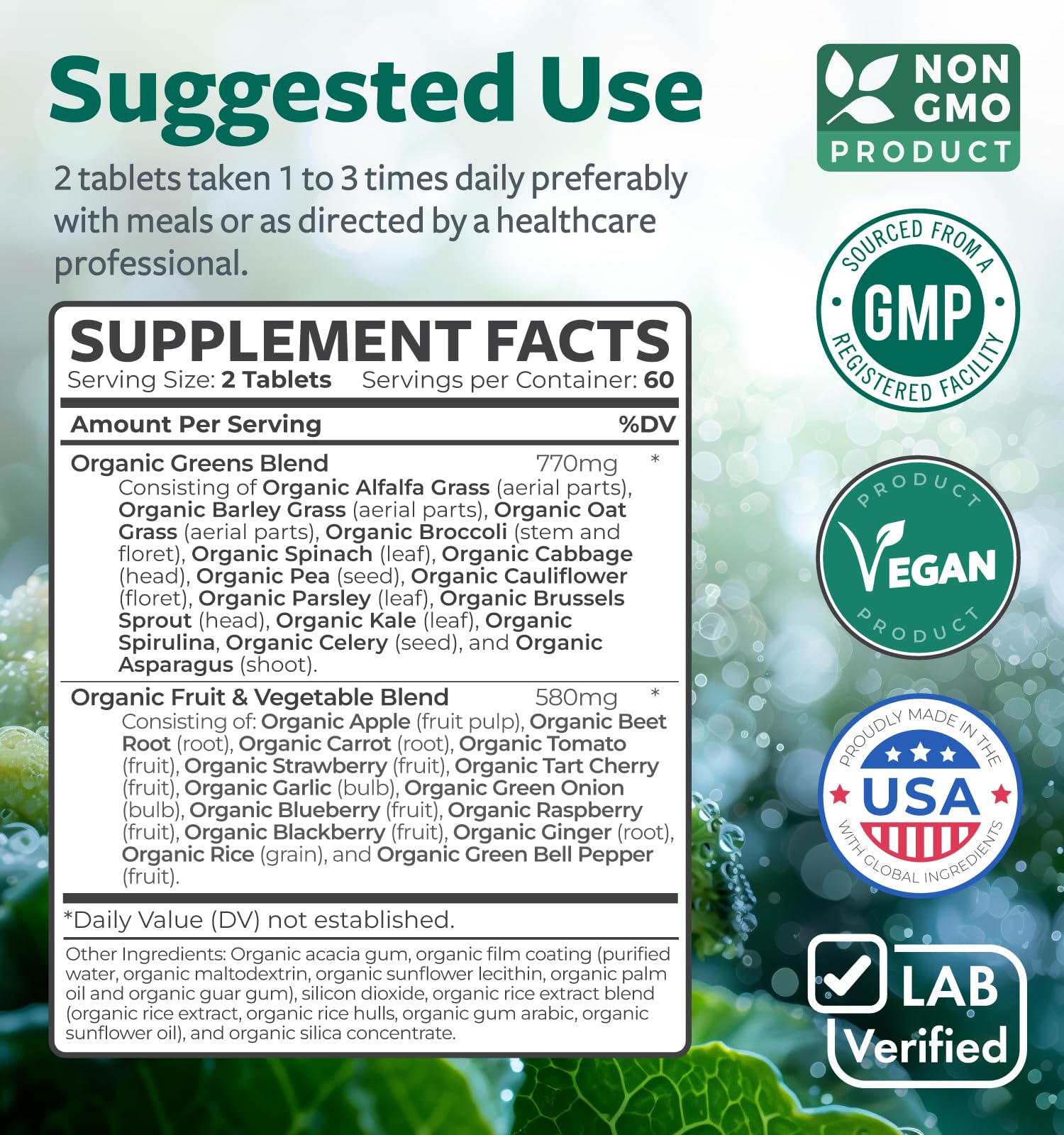 Super Greens & Antioxidants (2-Month Supply) Antioxidant Power Greens Bundle of Organic Super Greens Powder - Complete Superfood (120 Capsules) & Super Antioxidants - Powerful Superfood (120 Capsules) Healths Harmony buy supplements Au