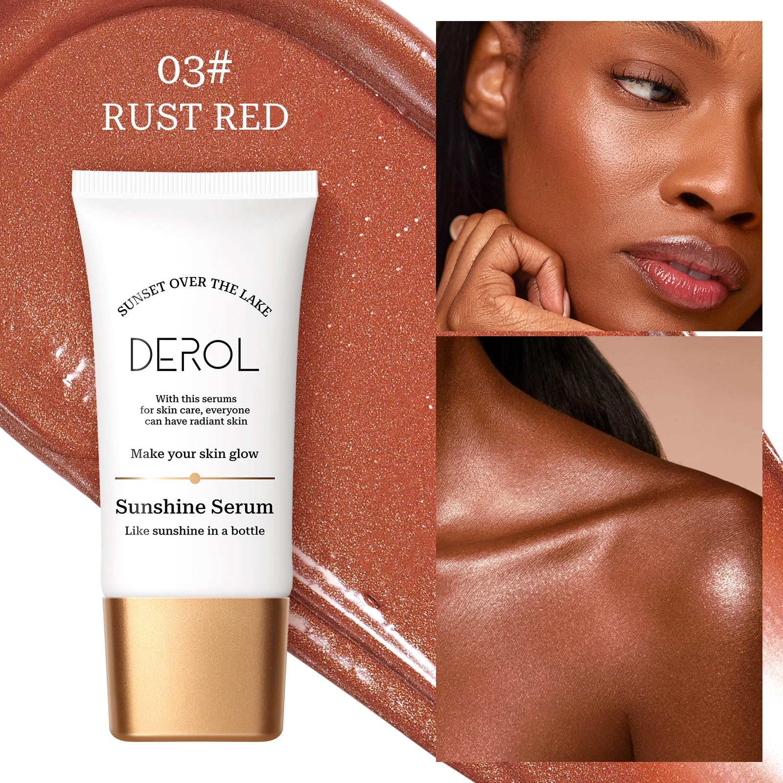 SWETIYOU Bronzing Drops, Lightweight and Non-greasy Liquid Bronzer for Face & Body, Instant Sunshine Glow Serum for Flawless Skin & Radiant Finish (RUST RED) SWETIYOUBuy Supplements Australia