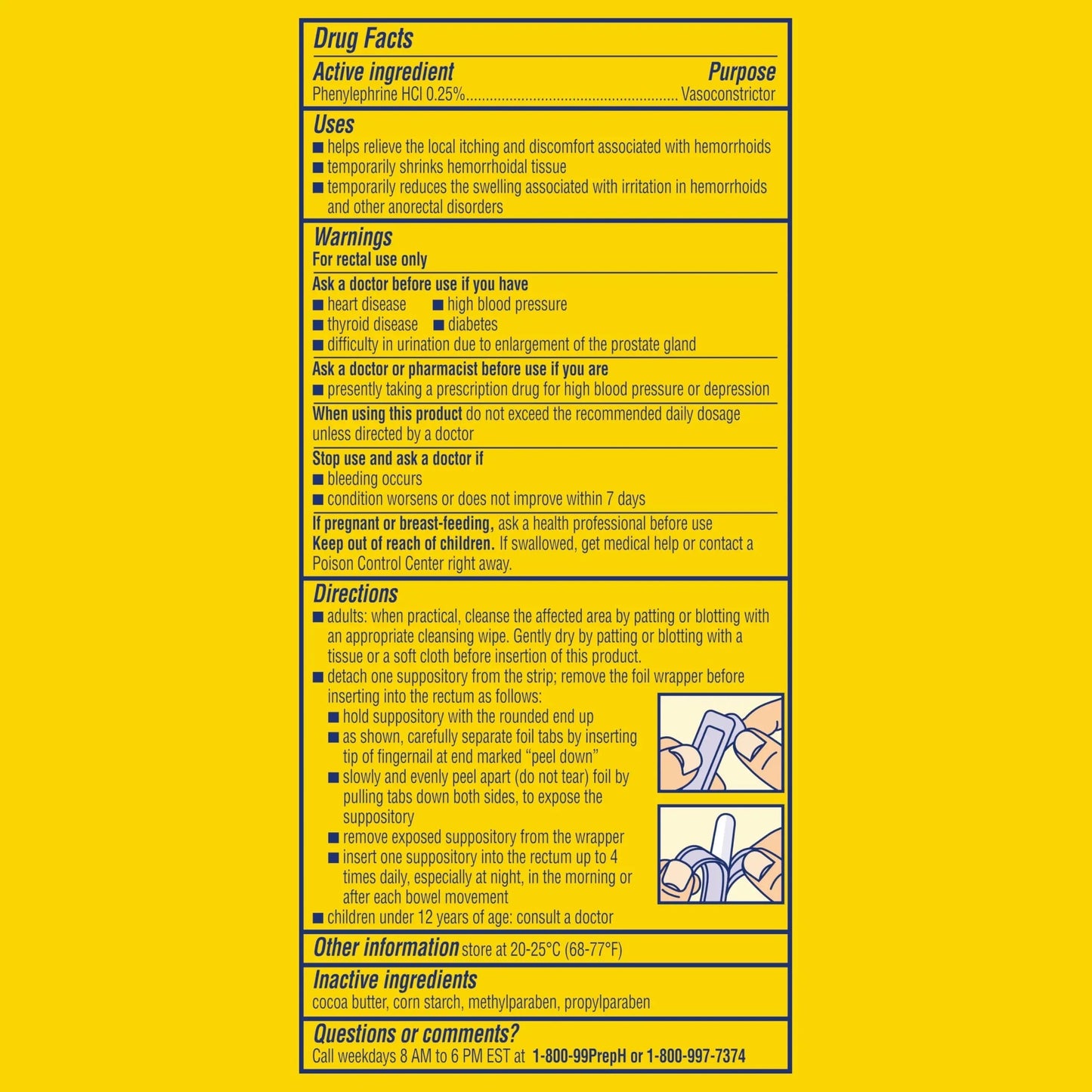 PREPARATION H Hemorrhoid Symptom Treatment Suppositories, Burning, Itching and Discomfort Relief (48 Count) Preparation HBuy Supplements Australia