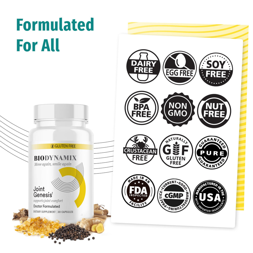 BioDynamix Joint Genesis - Joint Support Supplement - with Mobilee and Boswellia Serrata - for Comfortable, Flexible Joints - 30-Day Supply BioDynamixBuy Supplements Australia