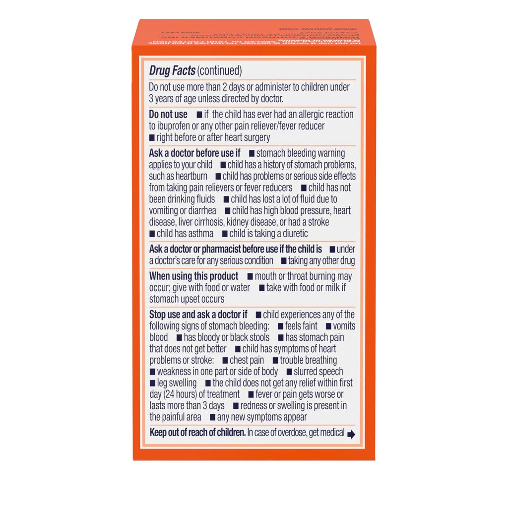 Motrin Children's Dye-Free Chewable Tablets with Ibuprofen, Kids' Fever Reducer & Pain Reliever for Sore Throat, Fever, Toothache & Pain Relief, Grape Flavor, 24 Count (Pack of 2) MotrinBuy Supplements Australia