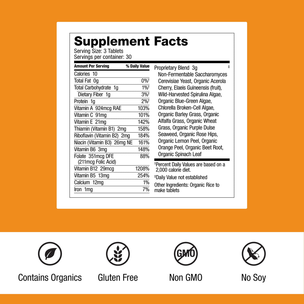 Dr. Schulze's SuperFood 100 - Everyday Superfood Supplement to Support Overall Wellness - Mutivitamin Support for Cellular Nutrition & Energy - Clean Ingredients - Gluten-Free & Dairy-Free - 90 Count Dr. Schulze'sBuy Supplements Australia