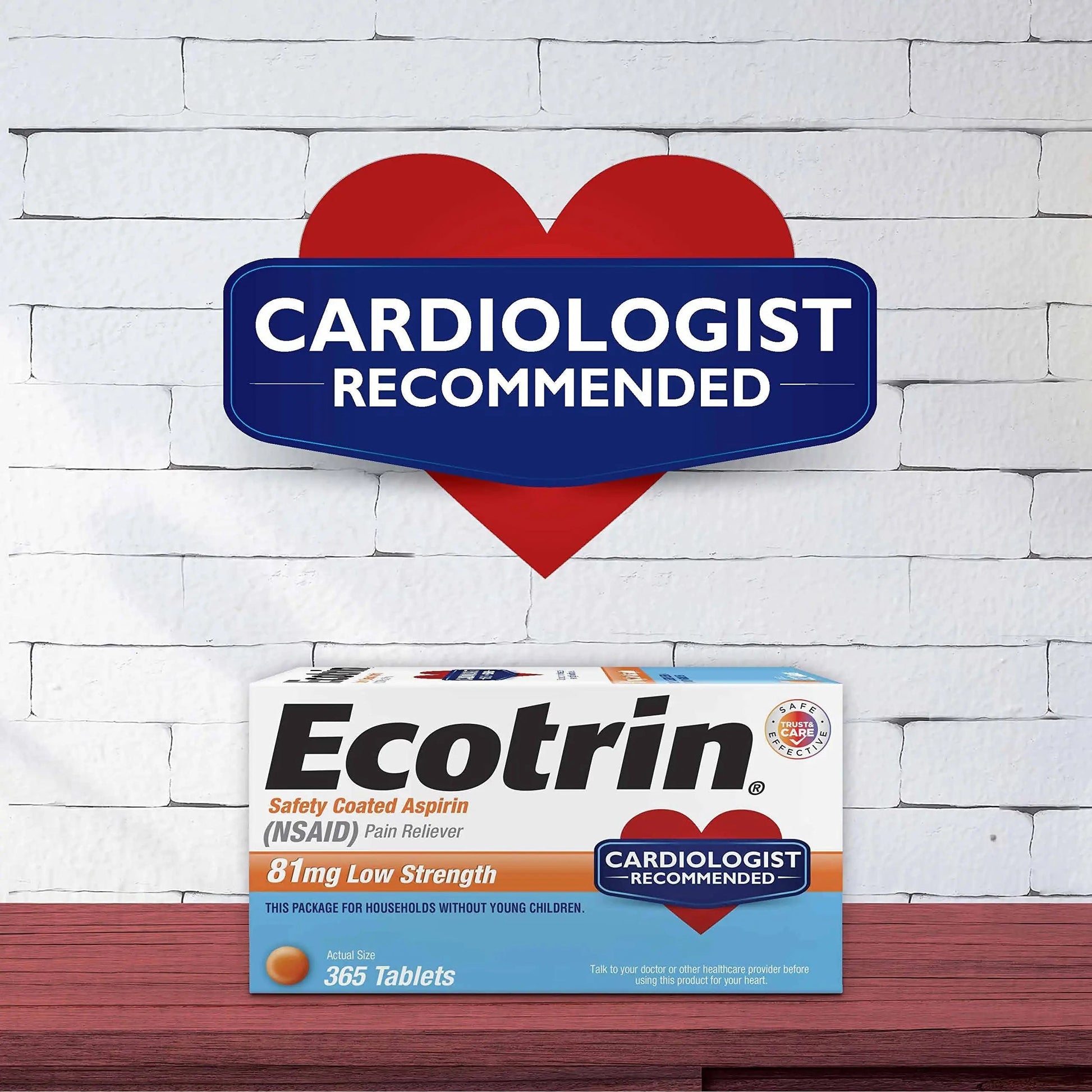 Ecotrin Low Strength Safety Coated Aspirin, NSAID 81mg, 45 count EcotrinBuy Supplements Australia