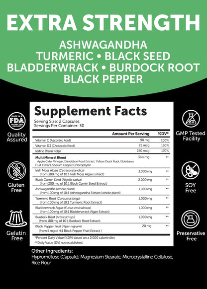 Lunakai USA Made Moringa & Sea Moss Capsules Bundle – 6-in-1 & 16-in-1 Advanced Blends – 60 Non-GMO Veggie Capsules Each Lunakai buy supplements Au