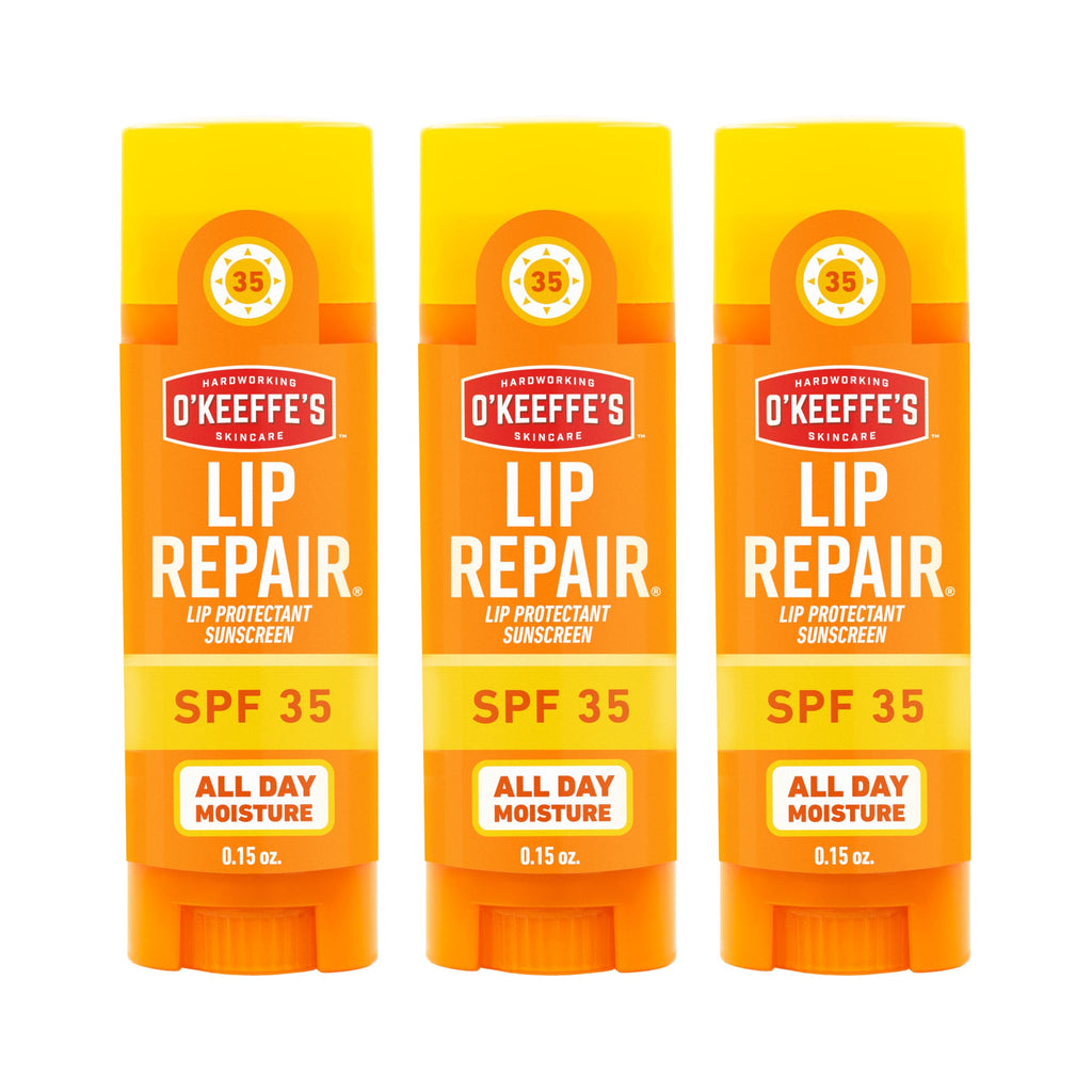 O'Keeffe's Lip Repair SPF 35 Lip Balm - Stick (3 Pack) - Sun-Safe Moisturizer for Extremely Cracked, Dry Lips O'Keeffe'sBuy Supplements Australia